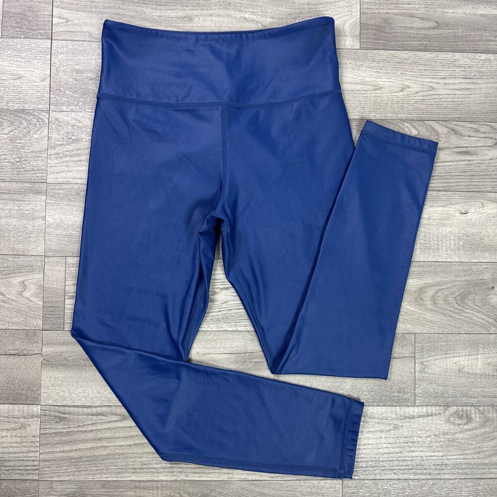 Zyia High Rise Cropped Skinny Leggings Stretch Blue sz 6-8